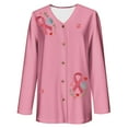 thumbnail image 5 of Fancifize Breast Cancer Cardigan for Women Cute Long Sleeve Pink Sweater Lightweight Casual Soft Knit Jacket Fall Winter Outwear for Going Out, 5 of 5
