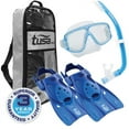 thumbnail image 2 of TUSA Sport Adult Platina Hyperdry Mask, Snorkel, & Fins Travel Set, Blue, Medium, 2 of 9