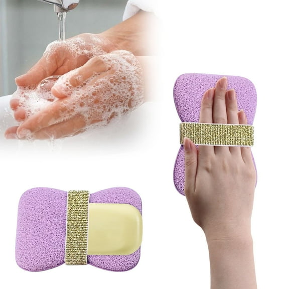 Soap Bag Bath Sponge Shower Scrubber Back Cleaning Wash Tool Foaming Pouch Gentle Skin for Bathroom Travel Daily Bathing Routines