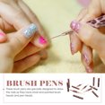 thumbnail image 3 of OULII 4Pcs Nail Brush Set Leopard Pattern Double Ended Manicure Pens for Nail Art, 3 of 6