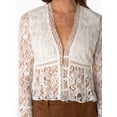 thumbnail image 4 of Celebrity Pink Women's Bell Sleeve Lace Top, Sizes XS-XXXL, 4 of 8