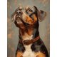 thumbnail image 1 of Qisvanset Framed Canvas Wall Art 12x16 Inch Vintage Boxer Dog Regal Farmhouse Pet Art, 1 of 5