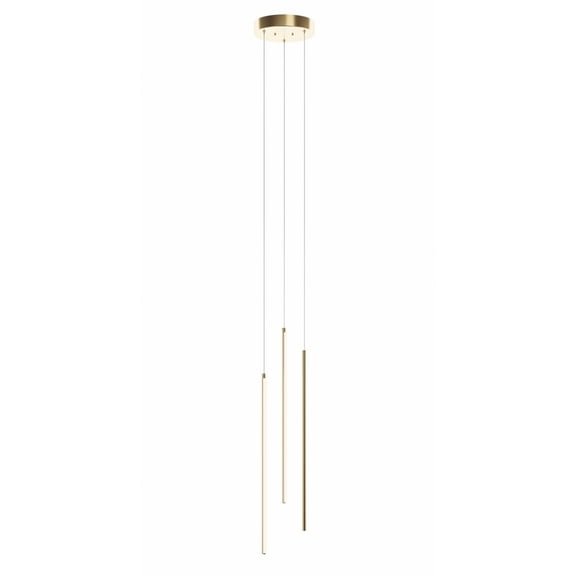 AFX Rosemont 8'' 3-Light LED Pendant Satin Brass
