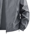 thumbnail image 5 of LNWUY (M-5XL) Men's Big and Tall Lightweight Windbreaker Hooded Jacket Drawstring Zip Front Side Pockets Casual Outerwear Gray XXXXL, 5 of 5