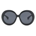 thumbnail image 4 of Gafas de sol retro Sunnimix para mujer Marco negro Lente gris, 4 of 8