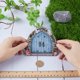 thumbnail image 3 of Puerta de jardín de hadas, puertas de hadas en miniatura, decoraciones, puerta mística, flores, hojas, hongos, jardín de hadas en miniatura para tronco de árbol, casa pequeña, bonsái, paisaje, pared,, 3 of 6