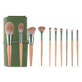 thumbnail image 1 of Juego de brochas de maquillaje, 10 piezas de madera de haya + paquete jack, brochas, base en polvo, colorete, fibra, pluma de belleza, herramientas de maquillaje, 1 of 5