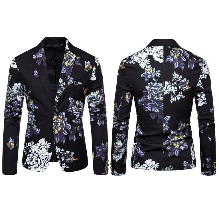Mens floral blazer jacket outlet