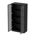 thumbnail image 4 of Oxylife 4 Tier Glass Display Cabinet with LED Lights,Black, 4 of 8