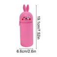 thumbnail image 4 of Under $1 Pencil Pouch, Cute Cartoon Animals Silicone Large Capacity General Stationery Case, Soft Portable Pen Holder for College by PALIFEUR, 4 of 7