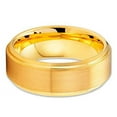 thumbnail image 2 of Silly Kings Yellow Gold Tungsten Ring - 8mm - Yellow Gold Tungsten Band - Anniversary Ring (12.5), 2 of 4