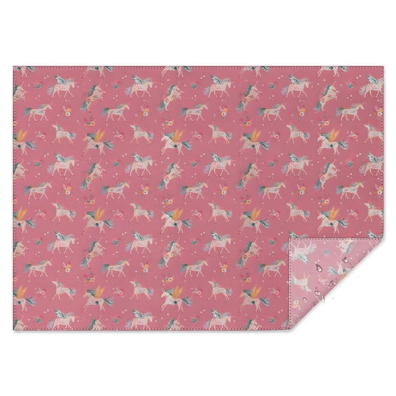 Pink Unicorn Pattern Rectangle Tablecloth 60"x84",Waterproof Polyester Rectangle Table Cloth, Wipeable Spillproof Polyester Tablecloth for Dining, Camping, Indoor and Outdoor