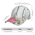 thumbnail image 2 of Easygdp Vintage Wood with Floral Baseball Cap with Adjustable Buckle – Lightweight, Breathable, Sweat-Absorbent Hat for Outdoor Activities, Sports, and Casual Wear, 2 of 6