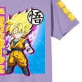 thumbnail image 3 of Dragon Ball Z Chibi Goku Composition Art Crew Neck Short Sleeve Purple Haze Women's T-shirt-Large, 3 of 4
