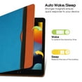 thumbnail image 5 of Pad 9th/8th/7th Generation Case 2021/2020/2019 iPad 10.2 Inch Case with Built-in Pencil Holder, Folio Stand Cover with Multiple Angles & Auto Sleep/Wake for iPad 10.2 Inch 9/8/7 Gen, Blue/Brown, 5 of 7