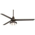 thumbnail image 2 of 60" Casa Vieja Turbina DC Modern Indoor Outdoor Ceiling Fan with LED Light Remote Control Oil Rubbed Bronze White Glass Damp Rated for Patio Exterior, 2 of 7