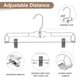 thumbnail image 4 of Pant & Skirt Hanger  14 Inch Pants Hangers with Clip 12 Pack Clear, 4 of 10