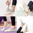 thumbnail image 4 of HAOTAGS 3 Pairs Pilates Socks for Women, Non Slip Grip Yoga Socks for Ballet, Dance, Barefoot Workout Beige One Size, 4 of 8