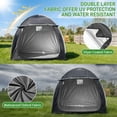 thumbnail image 3 of Ktaxon (4-5) Bike Storage Tent, Outdoor Bike Covers Waterproof Shed Tent, 210D Oxford Fan-Shaped Portable Shed, Fit for Bicycle, Black, 3 of 9