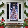thumbnail image 5 of Christmas Door Covers for Front Door, Christmas Tree Classic Reindeer Door Covers Decorative Banners Photography Background Backdrop for Porch Farmhouse Home Indoor Outdoor Decoration, 35*73 Inch, 5 of 6