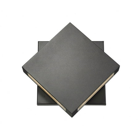 20W 2 Led Outdoor Wall Mount in Modern Style 11.25 inches Wide By 11.25 inches High-Black Finish Bailey Street Home 372-Bel-3173780