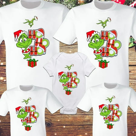

Family Grinch Tshirts Graphic Unisex Custom Family Shirt Vintage Family Tee Costume Family Gift Slim Shirt