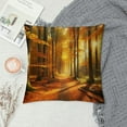 thumbnail image 2 of Orinice  Fall Throw Pillow Cushion Cover, Blurry View of Forest Defoliation Mysterious Dramatic Dreamlike View, Decorative Square Accent Pillow Case,  White, 2 of 5