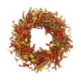 thumbnail image 4 of Artificial Fall Wreath Harvest Wreath Autumn Wreath Fall Berries Wreath for Indoor Outdoor Wedding Party Celebration Decoration 45cm, 4 of 10