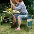 thumbnail image 2 of BAYUELSWU Garden Kneeler Seat, Foldable Durable Garden Stool with Large Garden Tool Bags Portable for Seniors, Family Gardeners (Green), 2 of 9