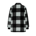 thumbnail image 4 of Fmbrln Womens Fuzzy Fleece Jackets Full Zip Up Long Sleeve Turndown Collar Plaid Jackets Fall Winter Fashion Warm Coat with Pockets, 4 of 5