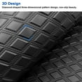 thumbnail image 3 of Universal 5Pcs Car Floor Mats Liner Set Waterproof PU Leather 3D Diamond Grid Front & Rear Carpets for Honda/ Audi/ Jeep/ Acura/ Jaguar/ Cadillac SUVs Sedans Anti-slip Black, 3 of 11