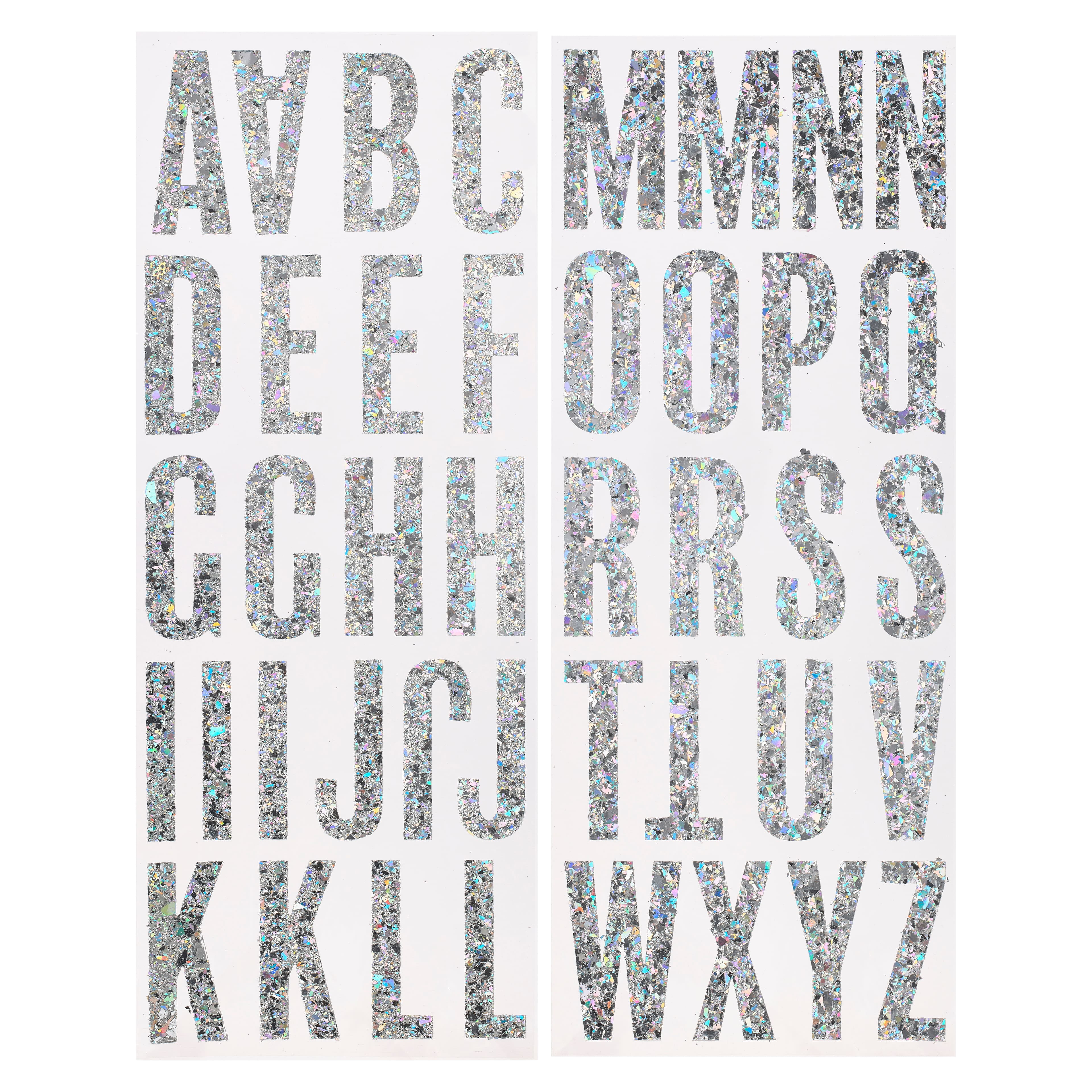 Recollections Iridescent Chunky Glitter Alphabet Stickers, 12 Packs: 42 ct. (504 total)