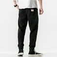 thumbnail image 5 of Vedolay Sweatpants with Pockets Men Casual Loose Printed Drawstring Waist Long Pants Black,5XL, 5 of 5
