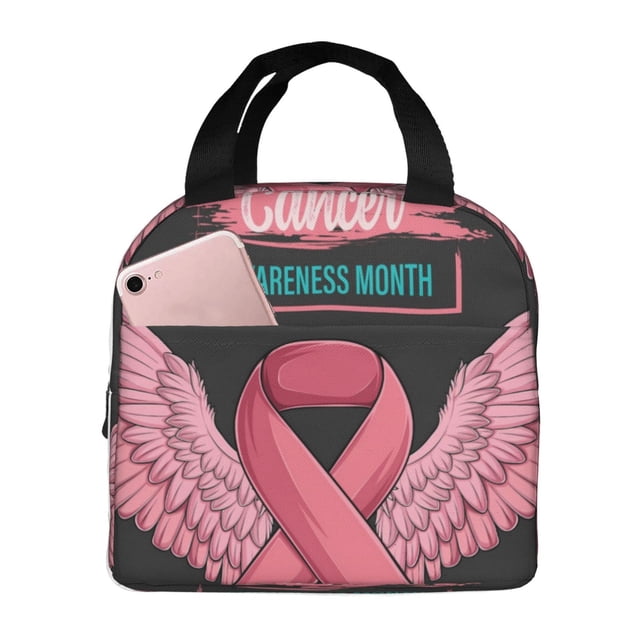 Disketp Ribbon With Angel Wings Bolsa Térmica para Almuerzo para Hombre y Mujer, Ideal para Trabajo, Senderismo y Picnic