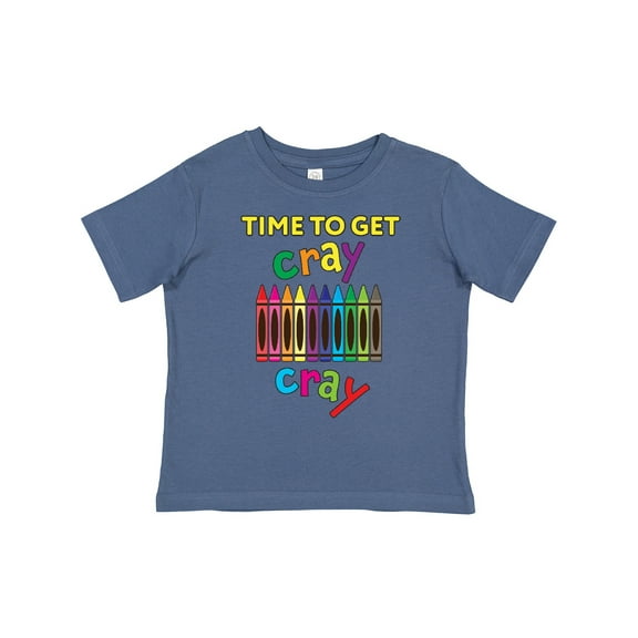 Inktastic Time to Get Cray Cray Crayons Humor Boys or Girls Toddler T-Shirt
