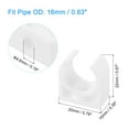 thumbnail image 2 of Uxcell 150Pack U-Shaped Water Pipe Clamps, PPR Pipe Clamps Clips Fit for 16mm/0.63" OD Water Pipes, White, 2 of 6