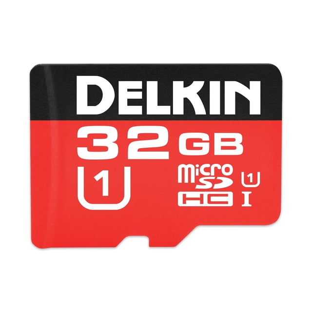 Tarjeta de memoria Delkin 32GB microSDHC 500X UHS-I (U1) con adaptador