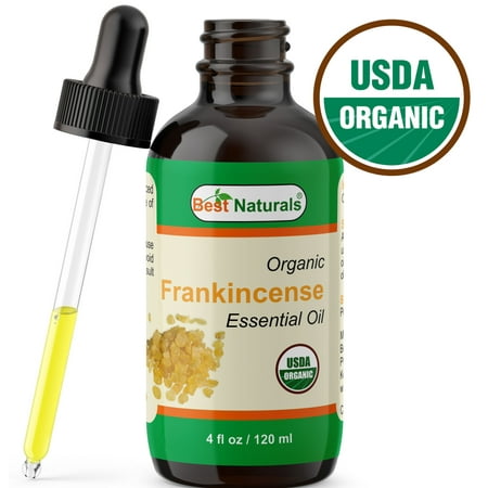 Best Naturals Certified Organic Frankincense Essential Oil with Glass Dropper Frankincense 4 FL OZ (120 (Best Cancer Fighting Essential Oils)