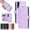 Purple, variant on Allytechgroup Flip Case for Samsung Galaxy S24 FE with Credit Card Slot, RFID Blocking PU Leather Case with Hand Wrist Slim Fit Shockproof Full Body Protective Cover for Galaxy S24 FE, Brown