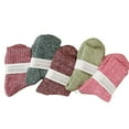 thumbnail image 4 of 5 Pairs Womens Wool Socks Winter Warm Hiking Socks Casual Calf Athletic Socks Gifts, 4 of 4