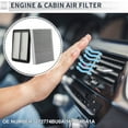 thumbnail image 2 of Unique Bargains Engine Cabin Air Filter Combo Set Filter Kit Air Filter Cleaner Element No.272774BU0A/165464BA1A for Nissan Rogue 2.0L 2.5L 2014-2020 1 Set, 2 of 8