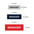 thumbnail image 2 of Basic Manager Sign (Ivory/Dark Brown) - Small, 2 of 5