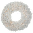 thumbnail image 2 of Northlight Pre-Lit White Alaskan Pine Artificial Christmas Wreath - 36" - Warm White LED Lights, 2 of 6