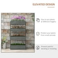 thumbnail image 6 of Raised Garden Bed Wooden Plant Stand w/ Angle Adjustable Planters, 6 of 11