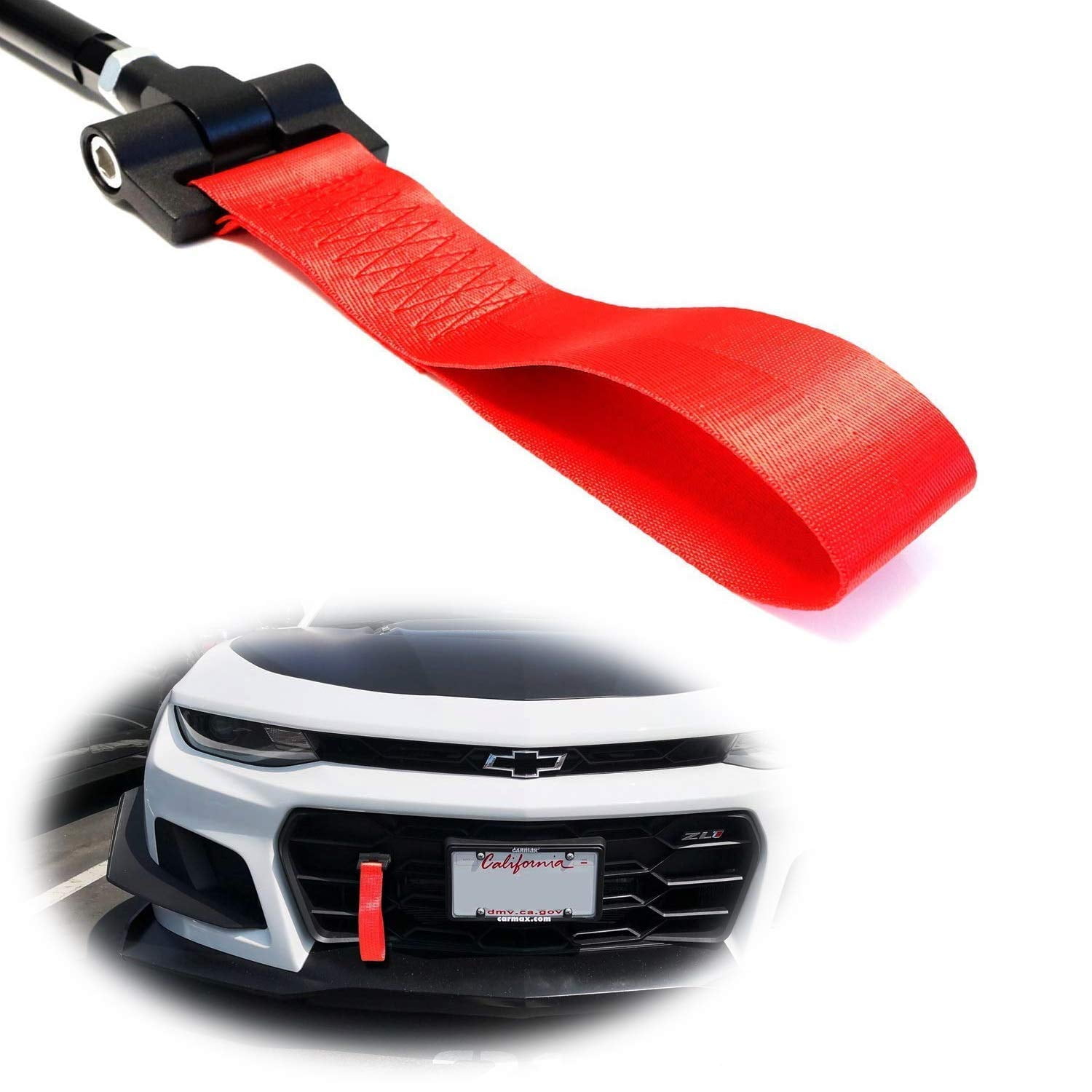 iJDMTOY Track Racing Style Red Towing Strap Compatible With 2016up