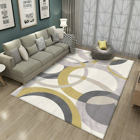 Yesfashion Home Carpets Crystal Velvet Printed Carpet Bedroom Living Room