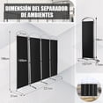 thumbnail image 3 of Costway Biombo Plegable de 4 Paneles Separador de Espacios de Pantalla de Tela para Porche Oficina Sala de Estar 221 x 51 x 188 cm, 3 of 10