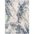 thumbnail image 2 of Allegro Aqua/Grey 5' x 8' Modern Rectangle Area Rug, 2 of 3