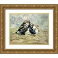 thumbnail image 1 of Pautov, Igor 32x26 Gold Ornate Wood Framed with Double Matting Museum Art Print Titled - Tenderness, 1 of 4