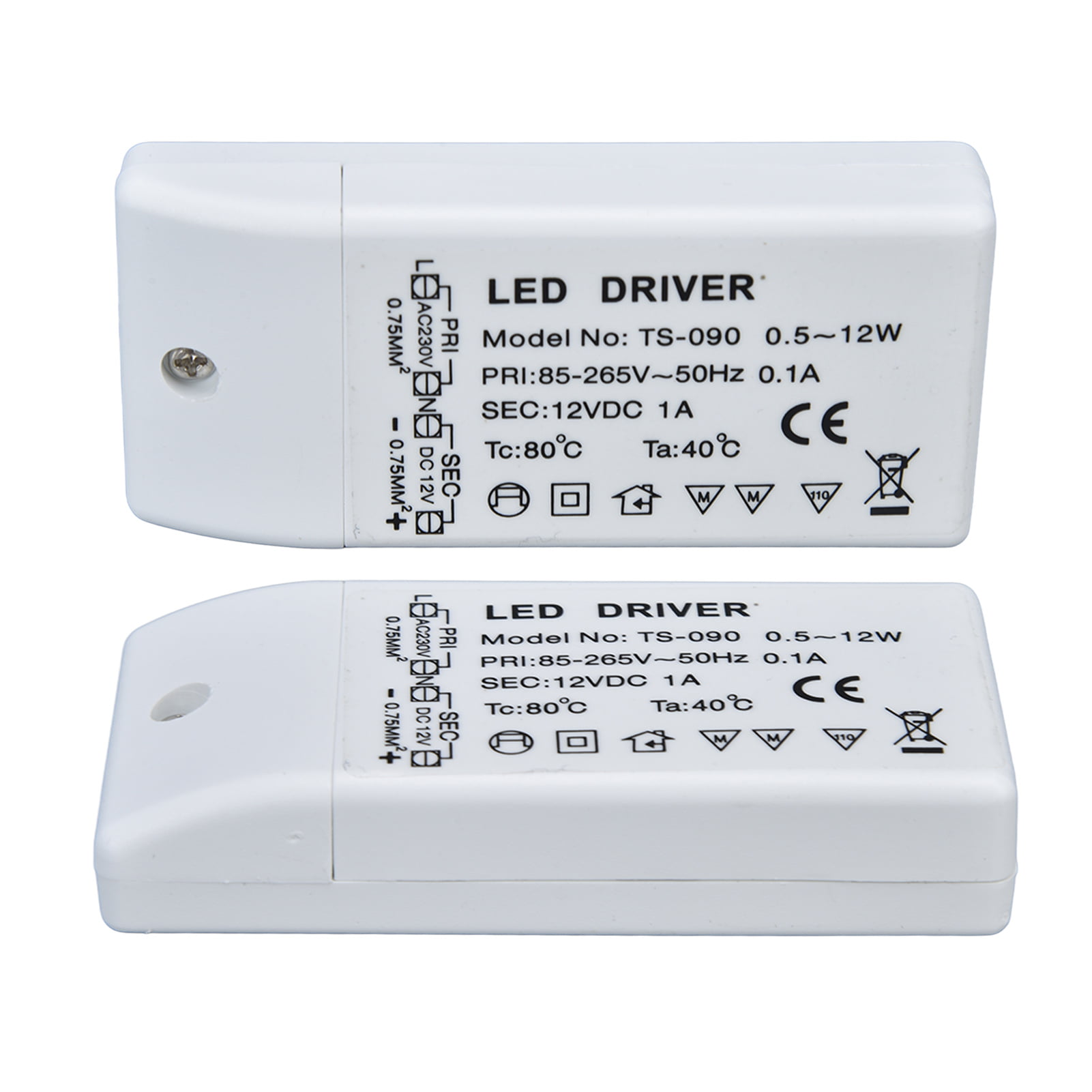 LED Transformateur Electronique Transfo 1-3W AC 85-265V Vers 12V DC A8K1 5X 